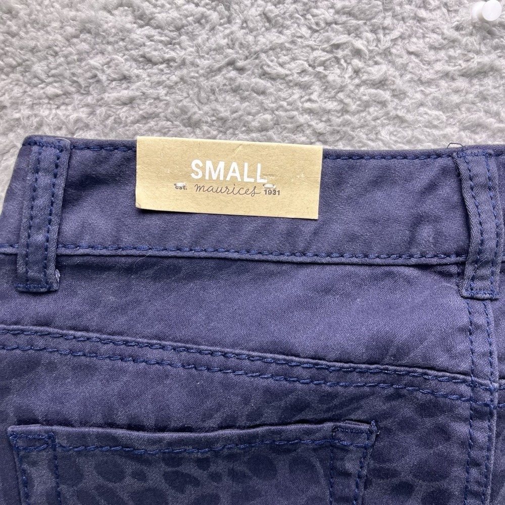 Maurices Jegging Pants Size Small Blue Cheetah Print Denim Stretch Flex NWT - Picture 3 of 13